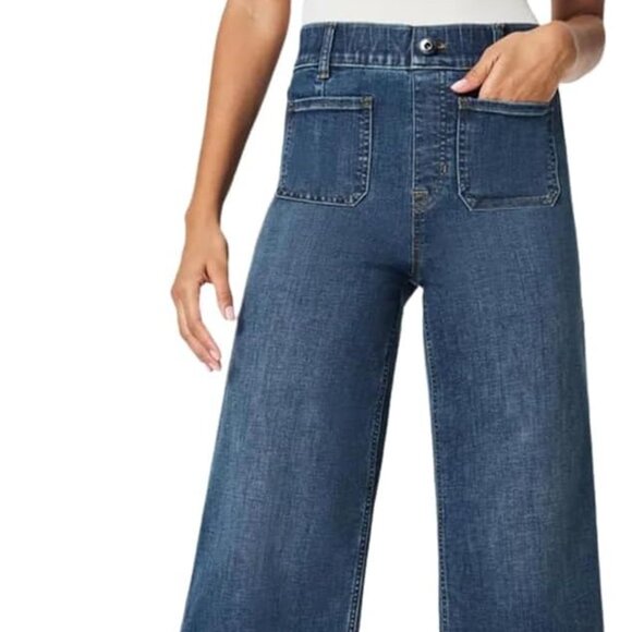 Oprah's Favorite Women's High Waisted Tummy Control Sailor Wide Leg Trouser Crop - Picture 3 of 6